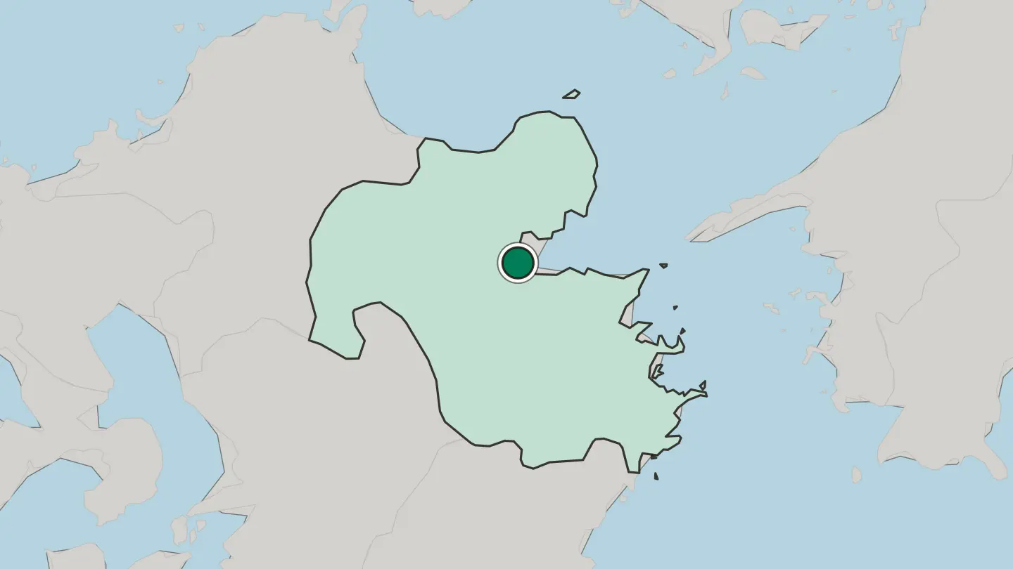 Map of Beppu in Japan
