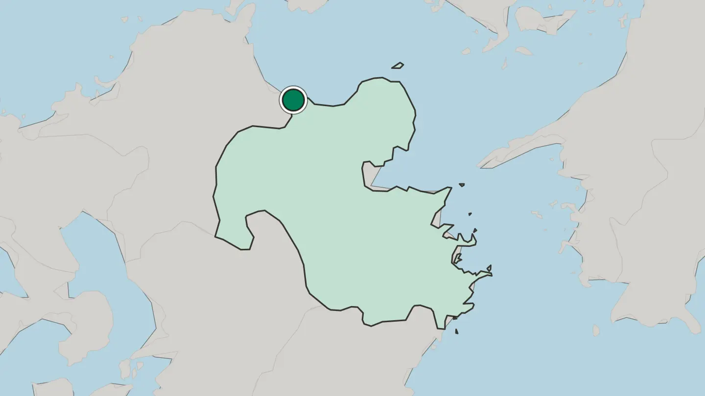 Map of Nakatsu in Japan