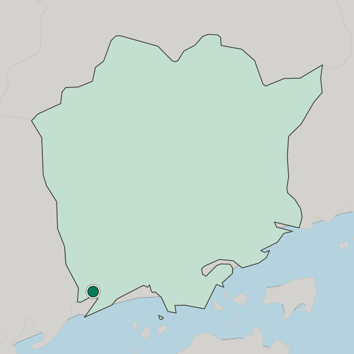 Map showing Kasaoka — In Okayama-ken