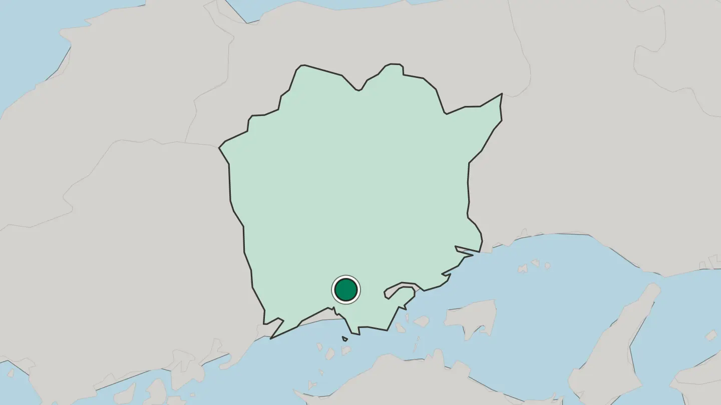 Map of Kurashiki in Japan