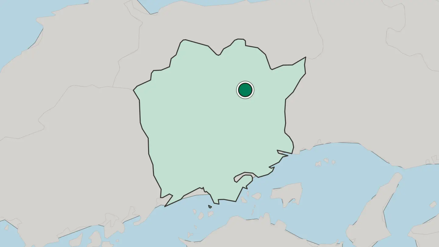 Map of Tsuyama in Japan