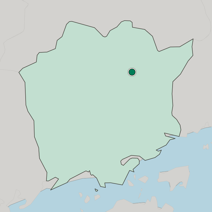 Map showing Tsuyama — In Okayama-ken