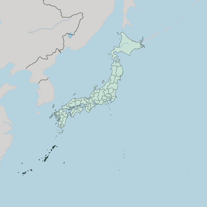 Map showing Okinawa — In Japan