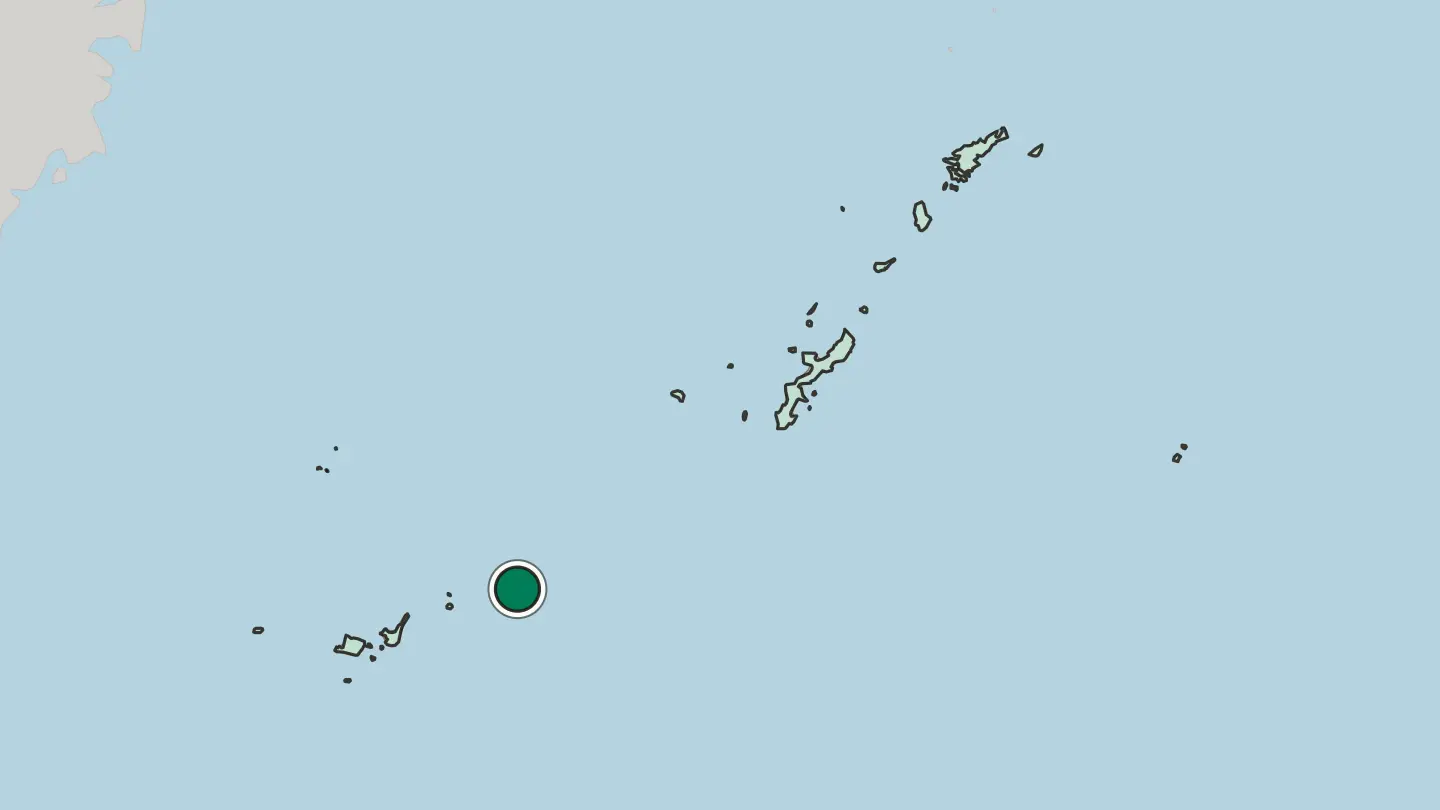 Map of Miyakojima in Japan