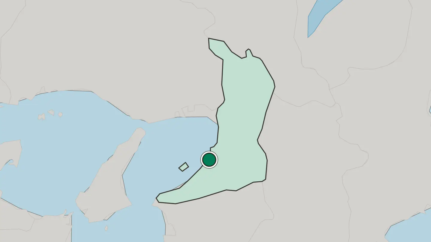 Map of Kishiwada in Japan