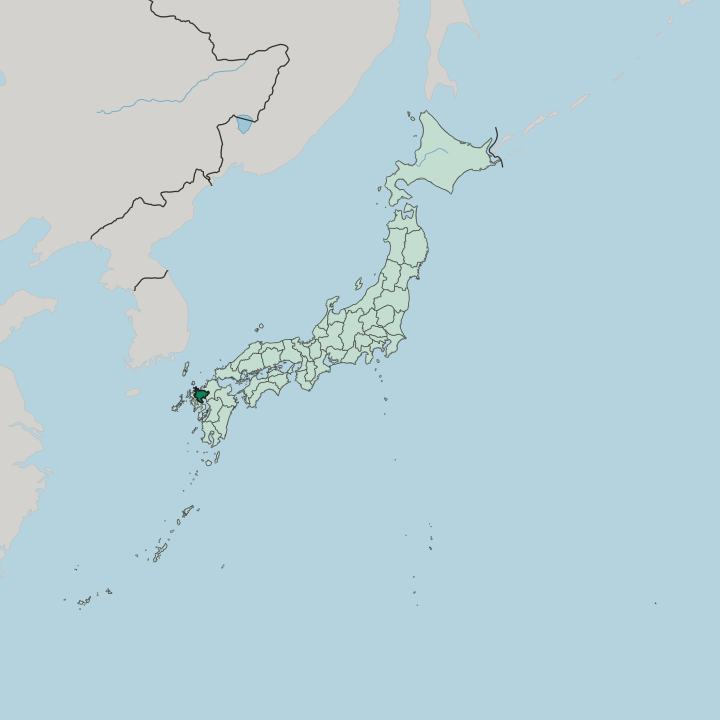 Map showing Saga-ken — In Japan