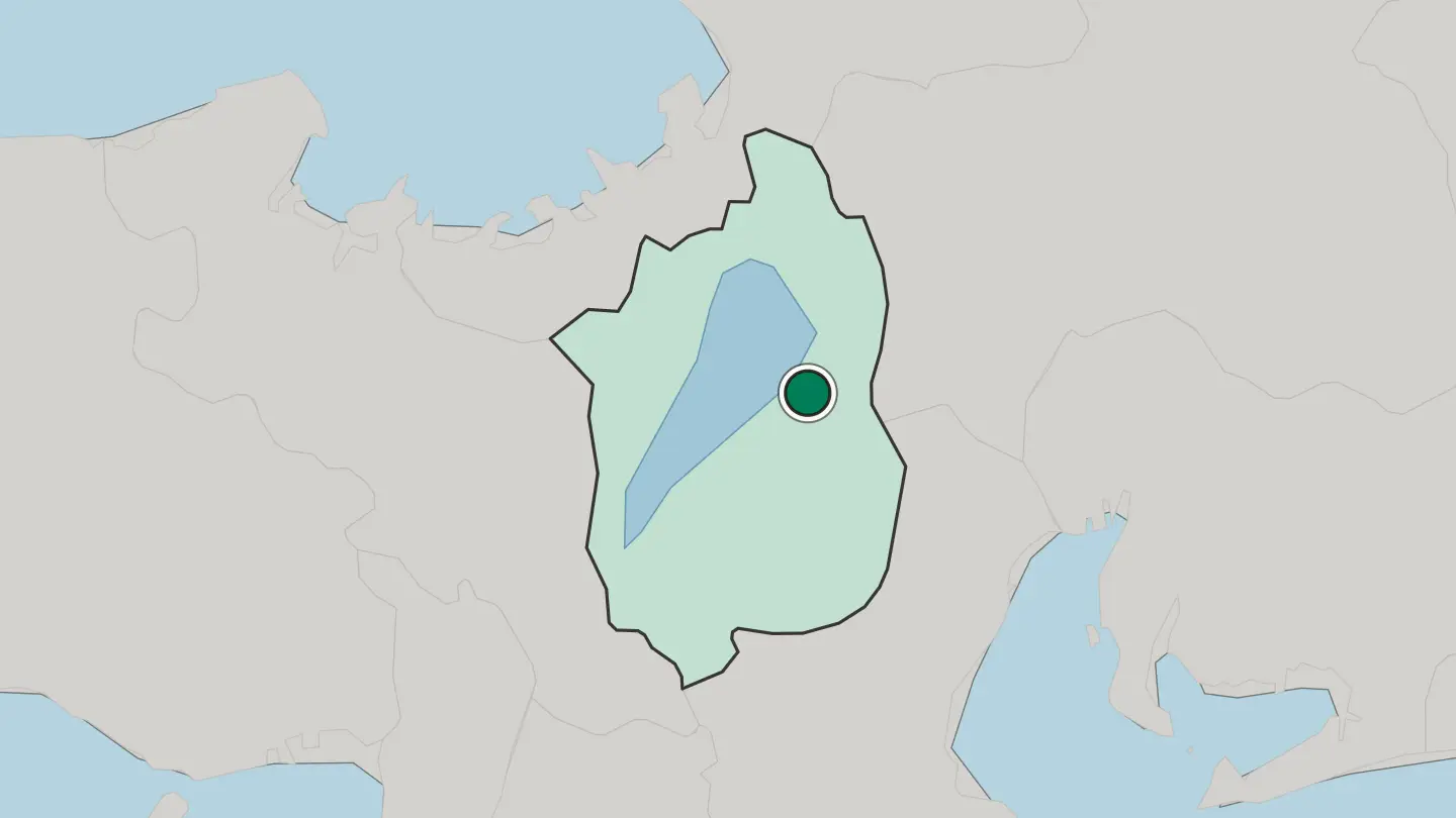 Map of Hikone in Japan
