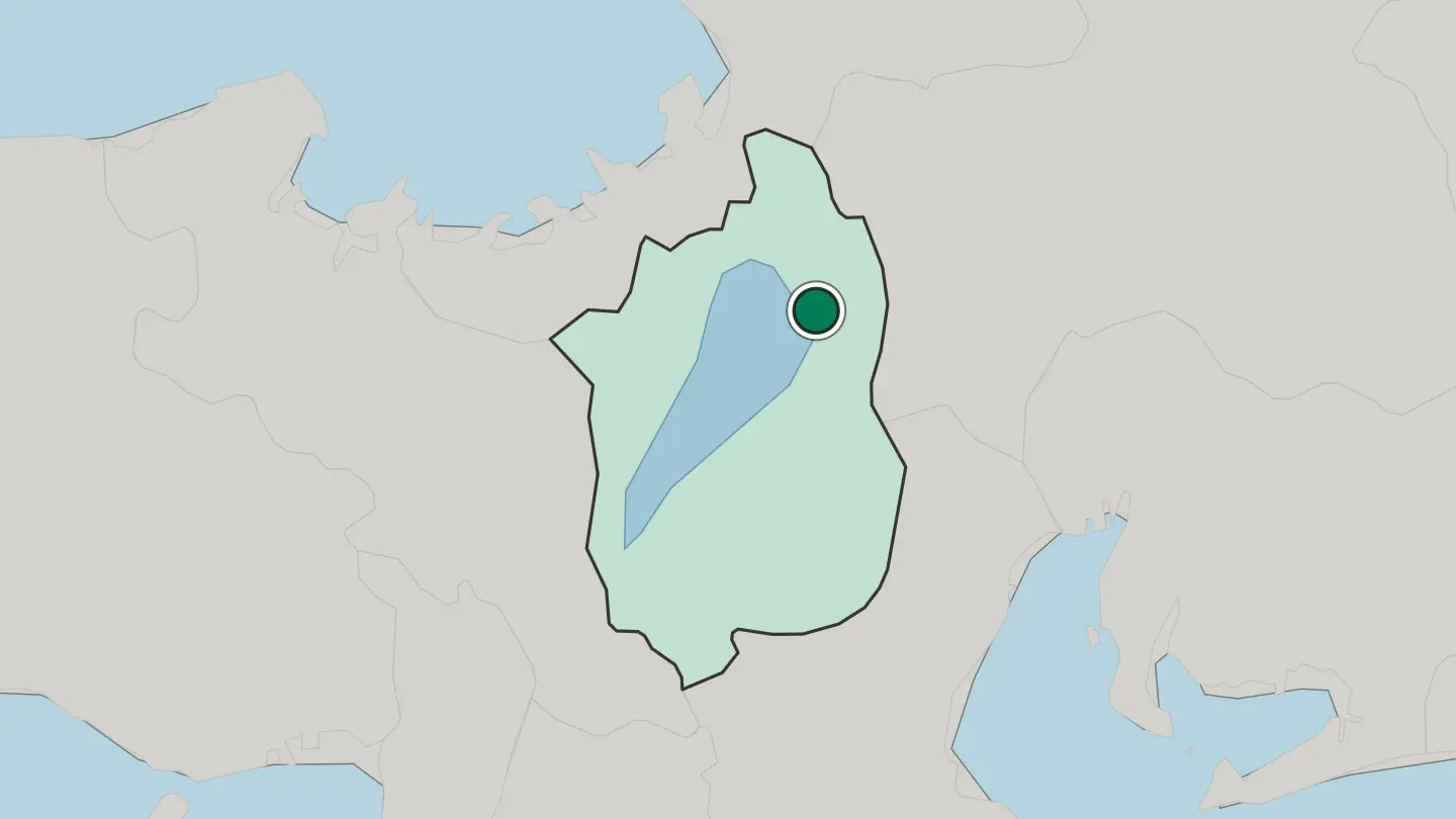 Map of Nagahama in Japan