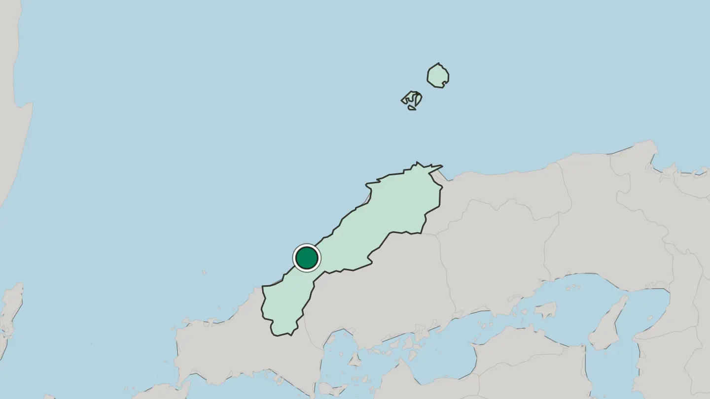 Map of Hamada in Japan