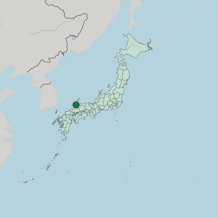 Map showing Izumo — In Japan