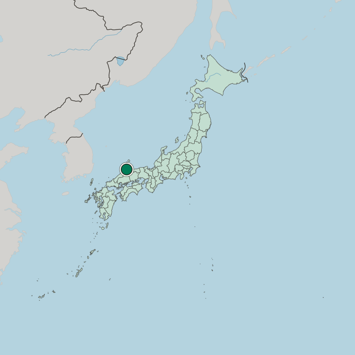 Map showing Matsue — In Japan