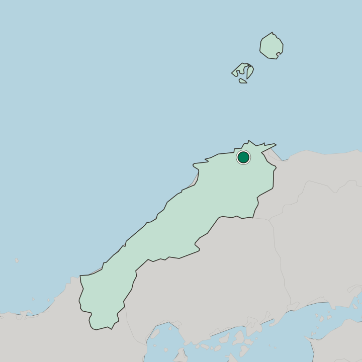Map showing Matsue — In Shimane-ken