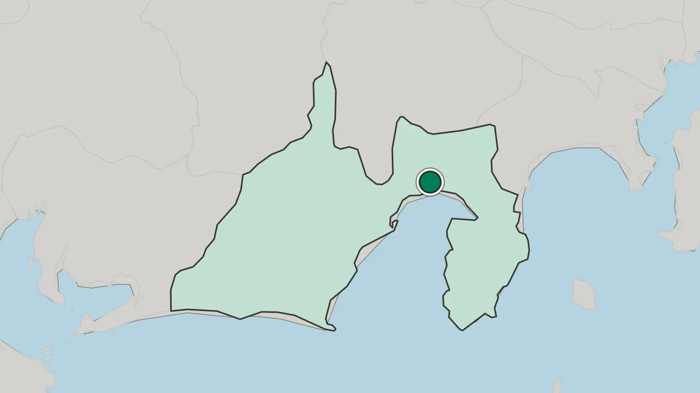 Map of Fuji in Japan