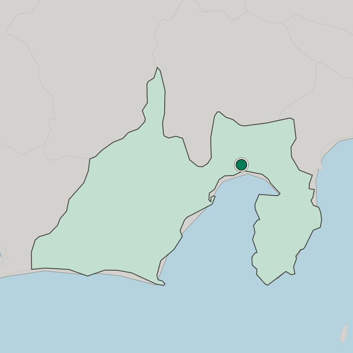 Map showing Fuji — In Shizuoka