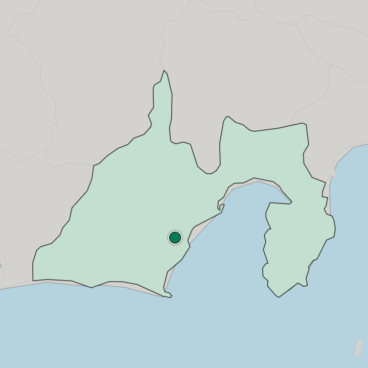 Map showing Fujieda — In Shizuoka