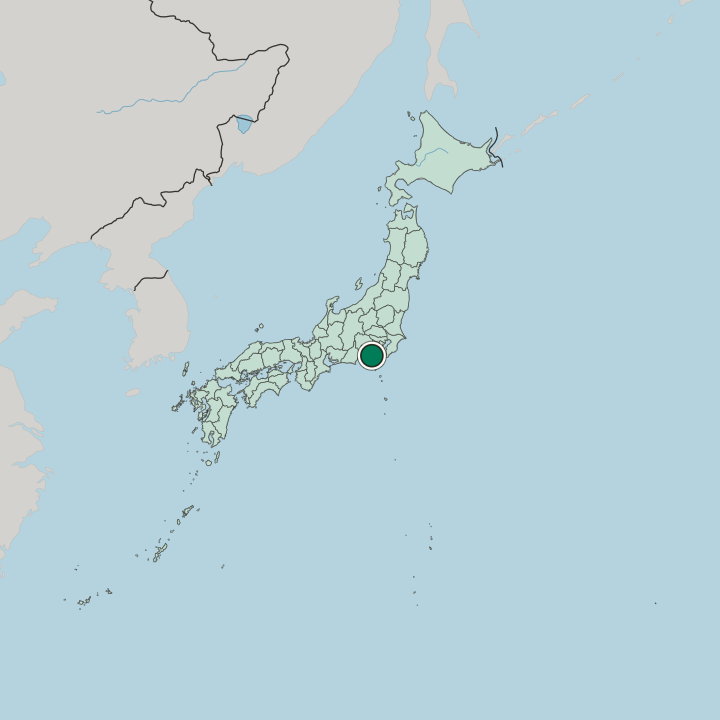 Map showing Itō — In Japan