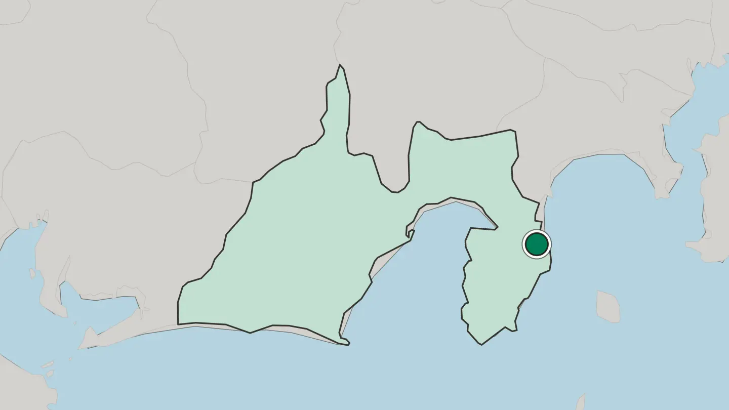 Map of Itō in Japan