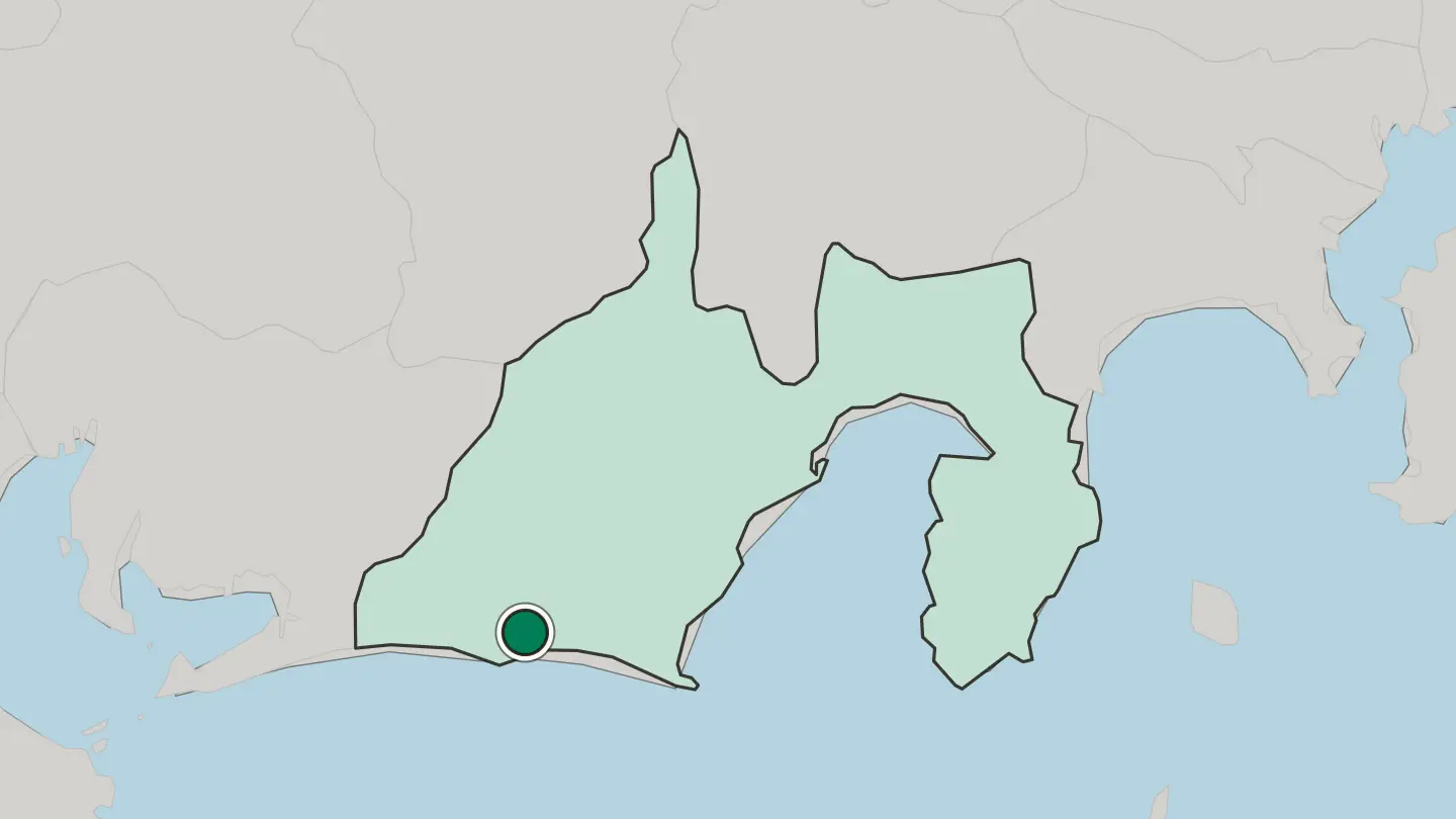 Map of Iwata in Japan