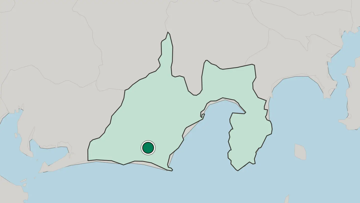 Map of Kakegawa in Japan