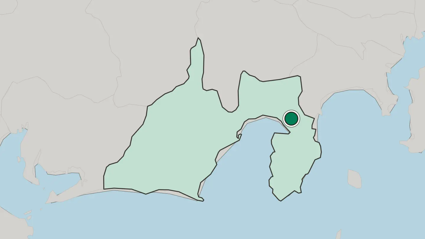 Map of Mishima in Japan