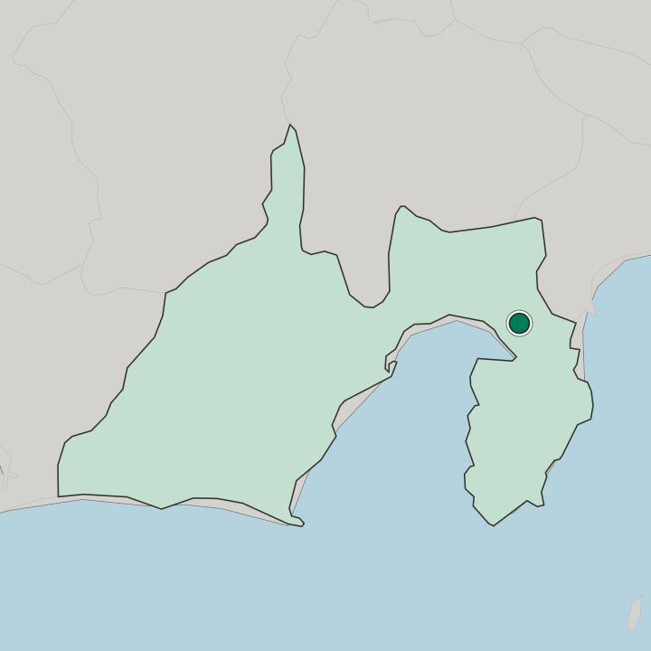 Map showing Mishima — In Shizuoka