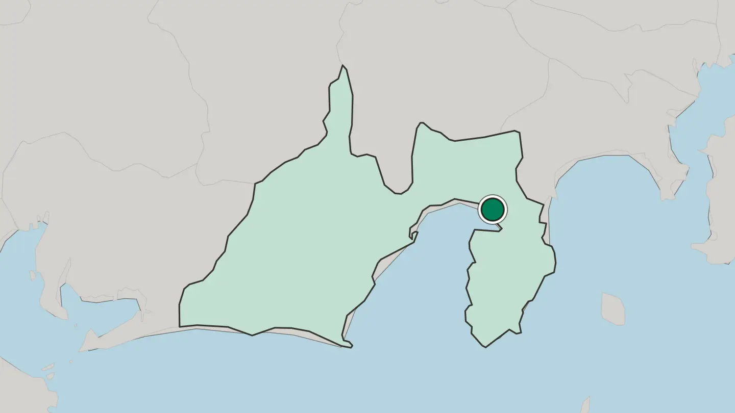 Map of Numazu in Japan