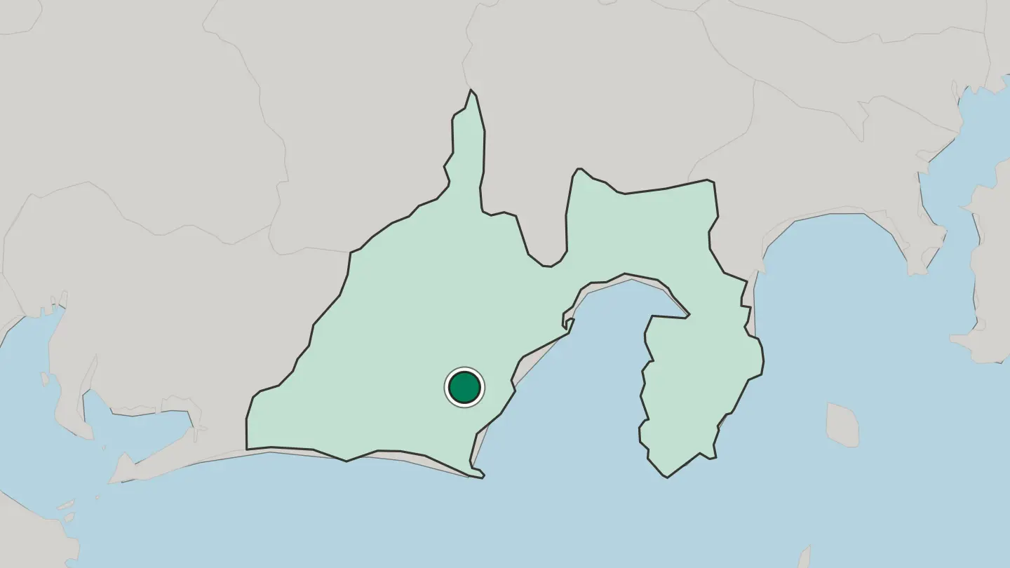 Map of Shimada in Japan