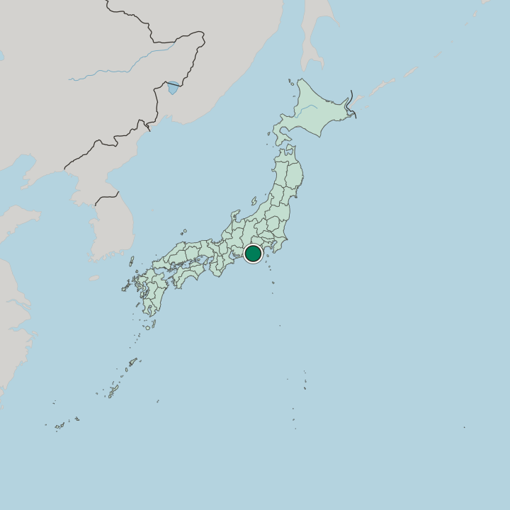Map showing Yaizu — In Japan