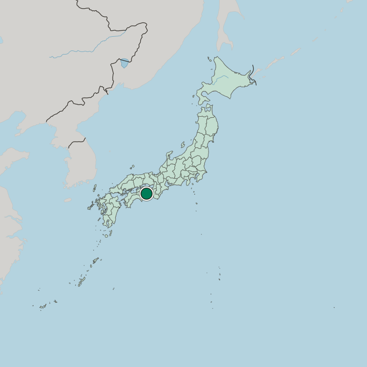 Map showing Anan — In Japan