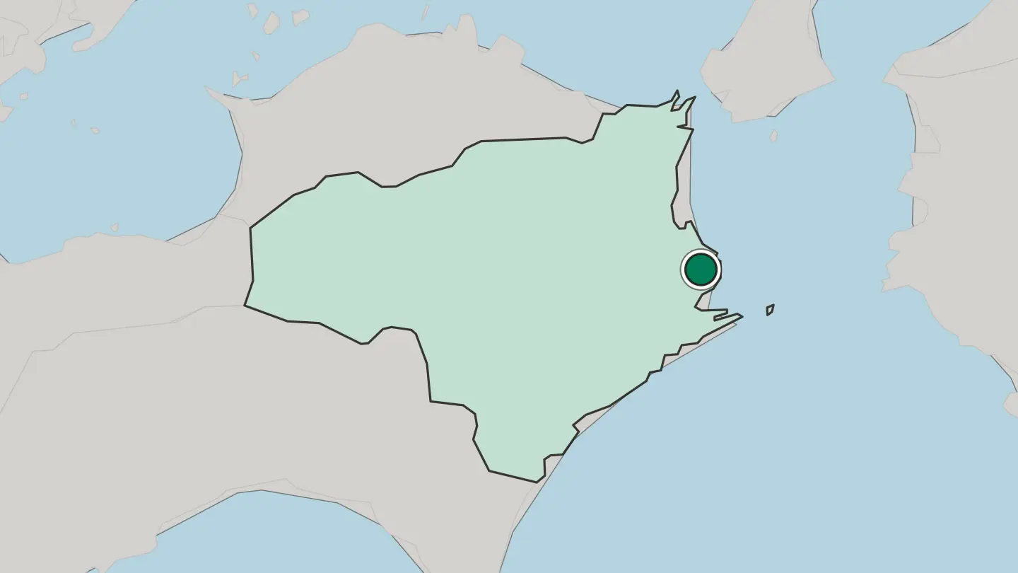 Map of Anan in Japan