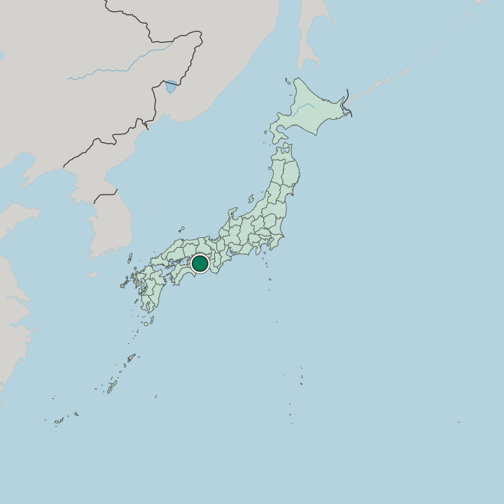Map showing Tokushima — In Japan