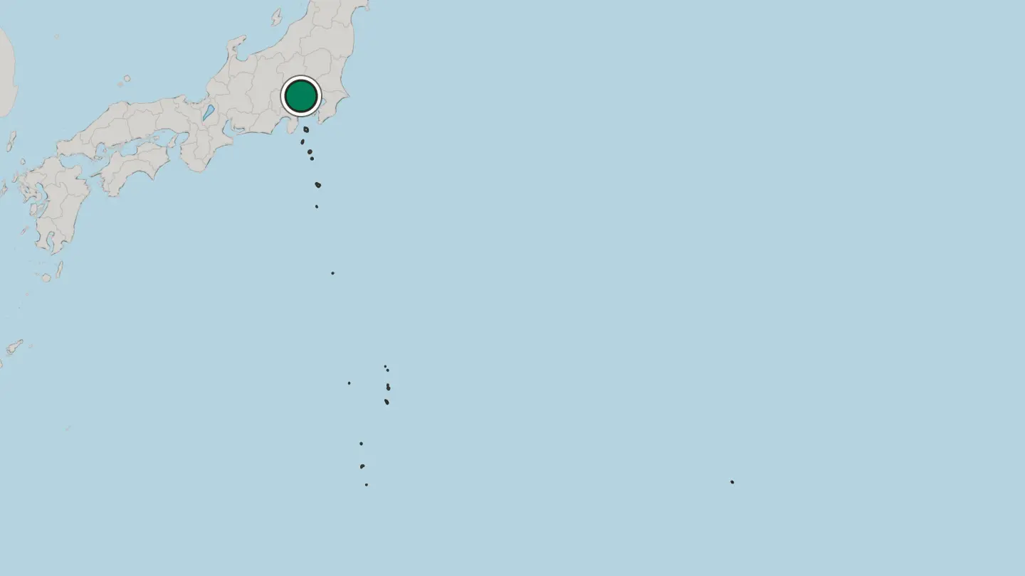 Map of Akiruno in Japan