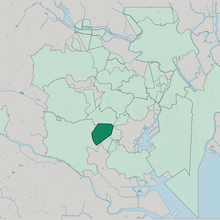 Map showing Aobadai — In Tokyo