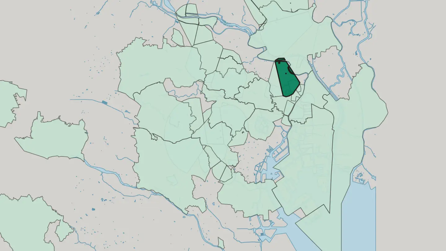 Map of Arakawa in Tokyo