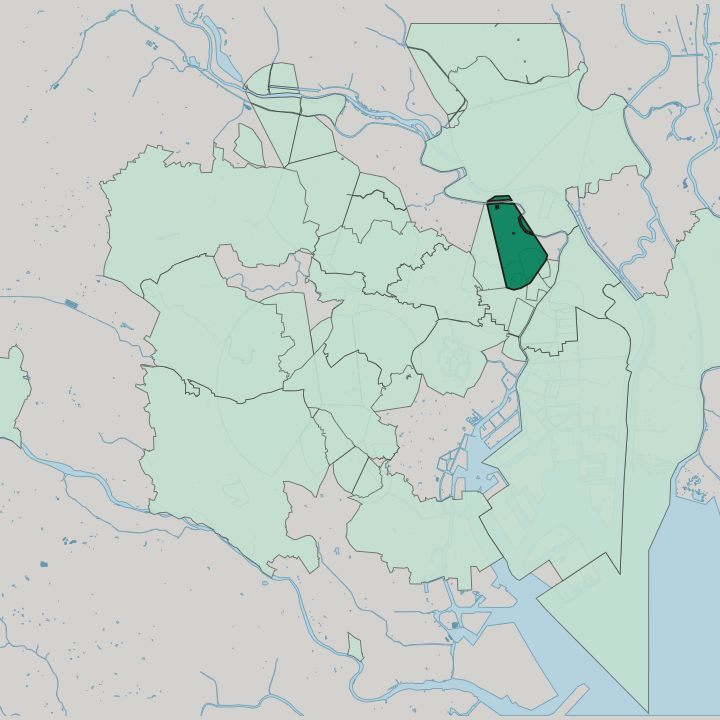 Map showing Arakawa — In Tokyo