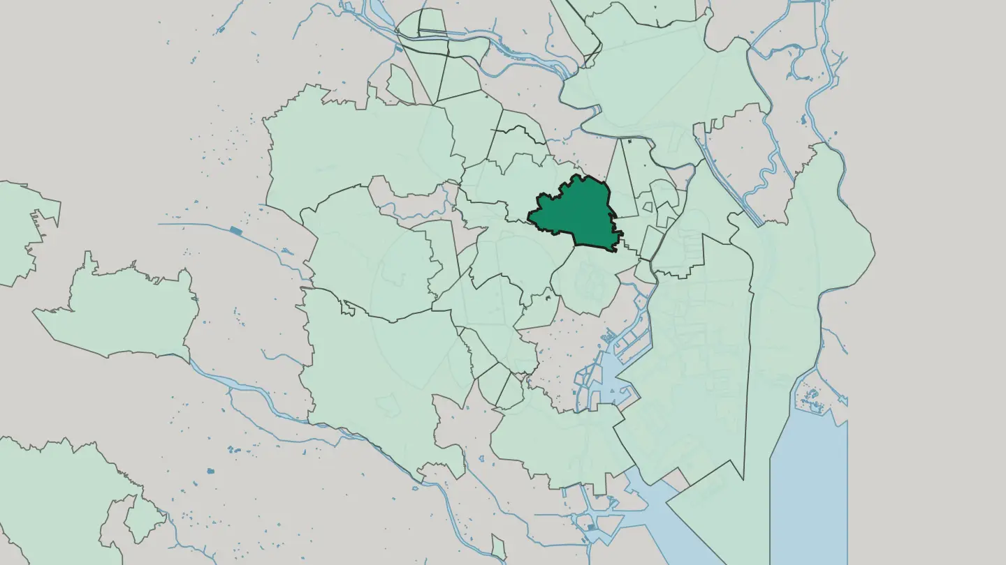 Map of Bunkyō-ku in Tokyo