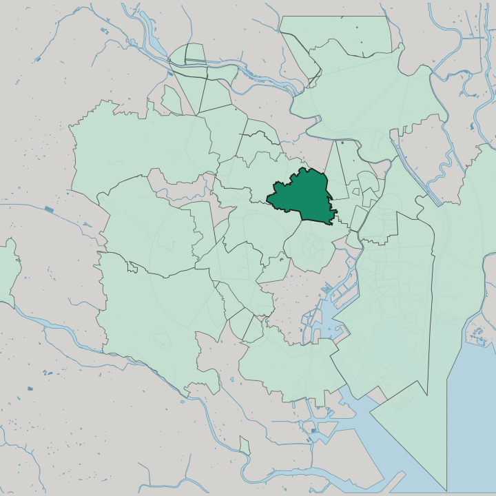 Map showing Bunkyō-ku — In Tokyo