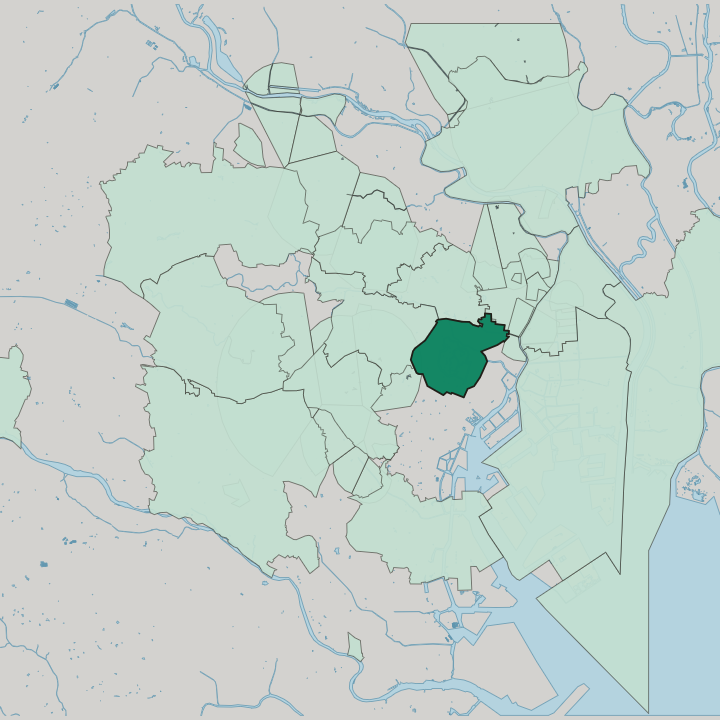Map showing Chiyoda — In Tokyo