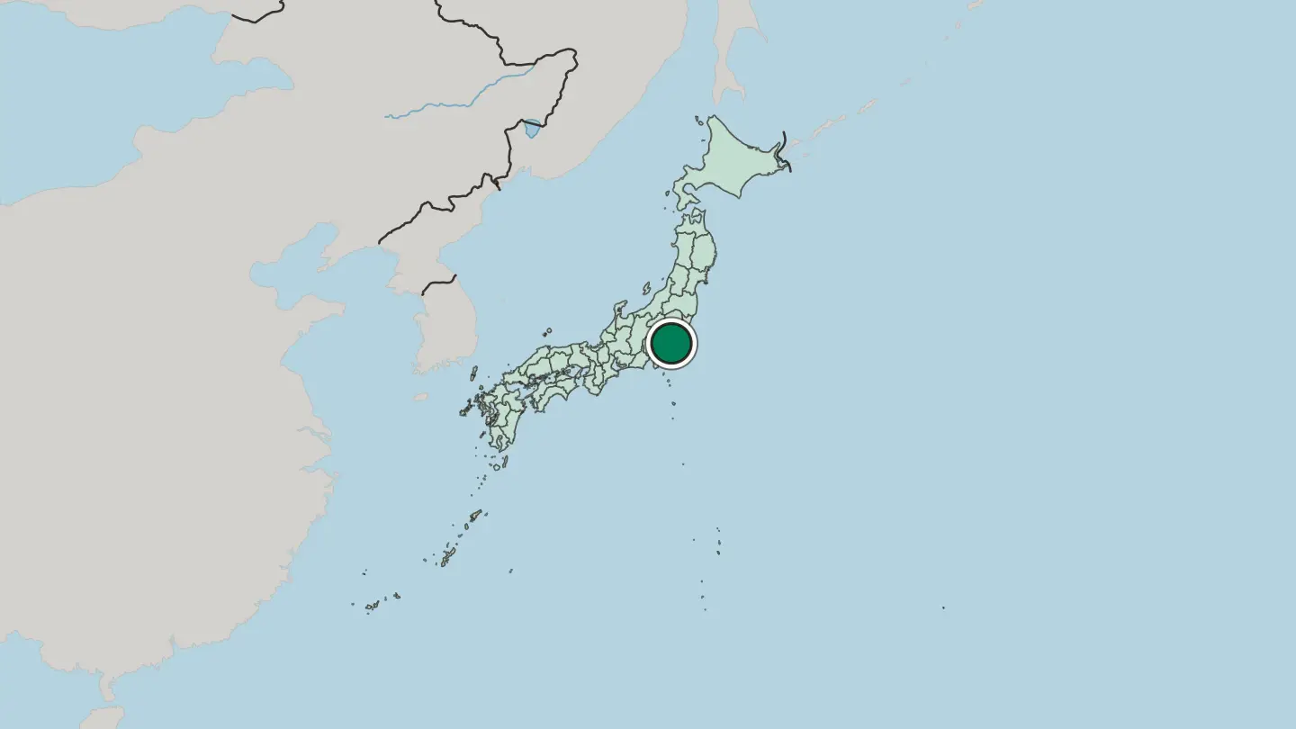 Map of Tokyo in Japan