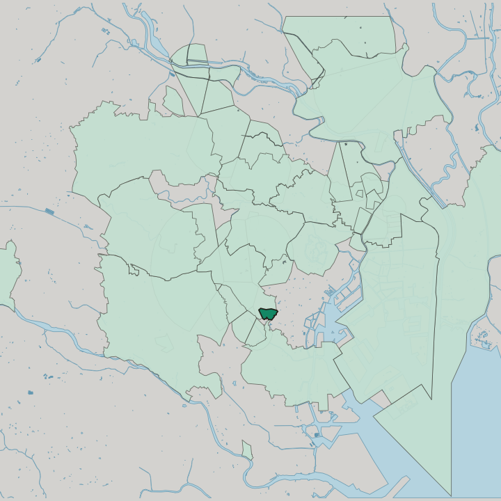 Map showing Ebisu — In Tokyo