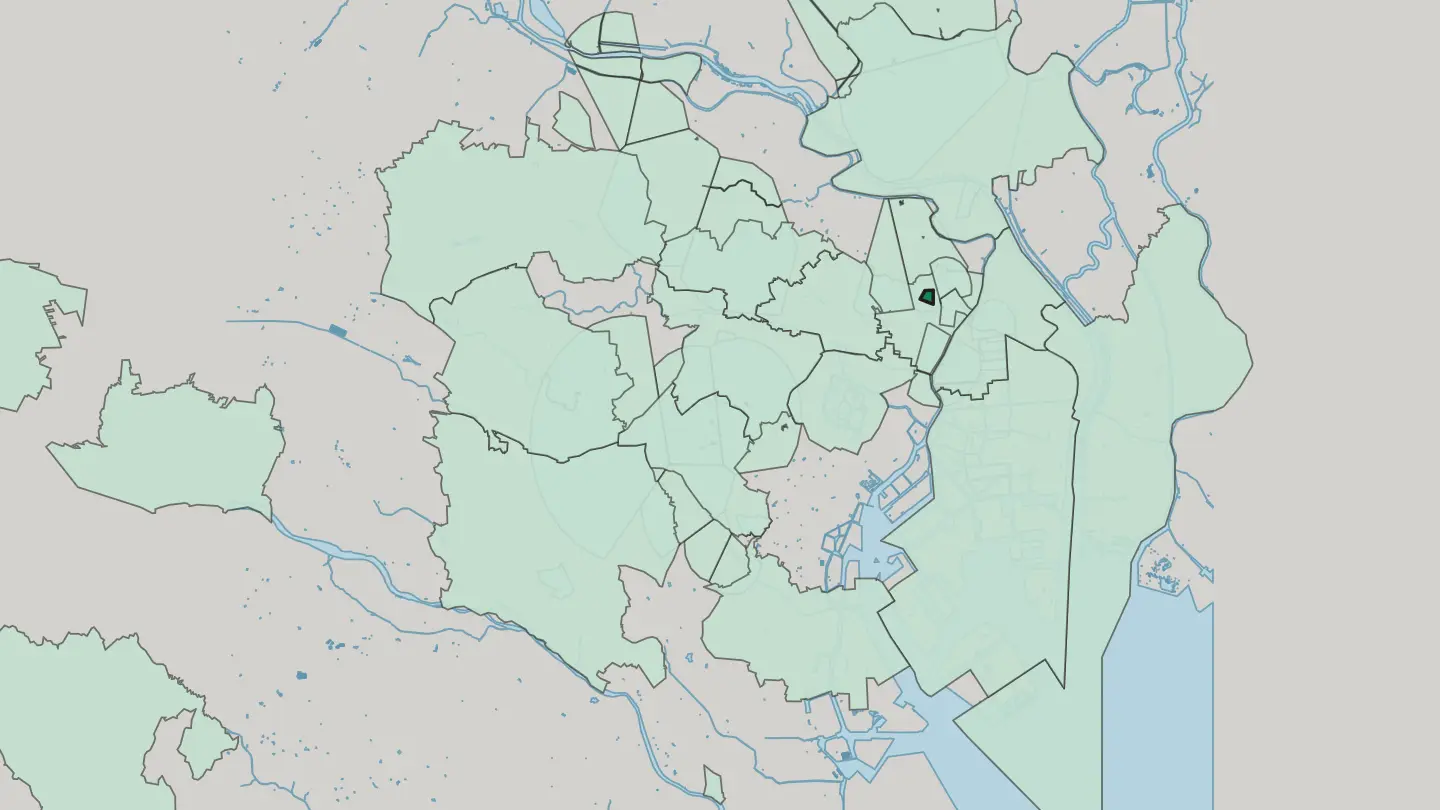 Map of Iriya in Tokyo