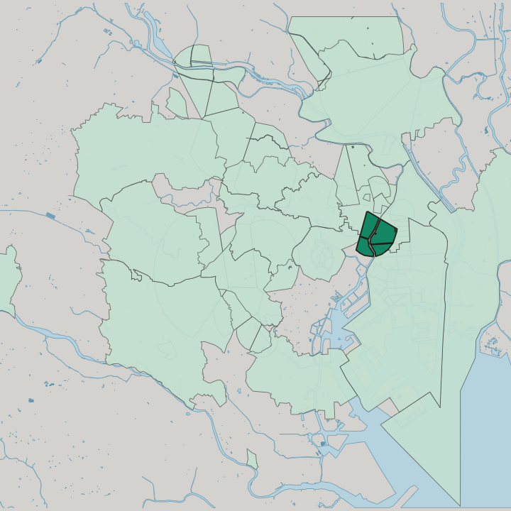 Map showing Kuramae — In Tokyo