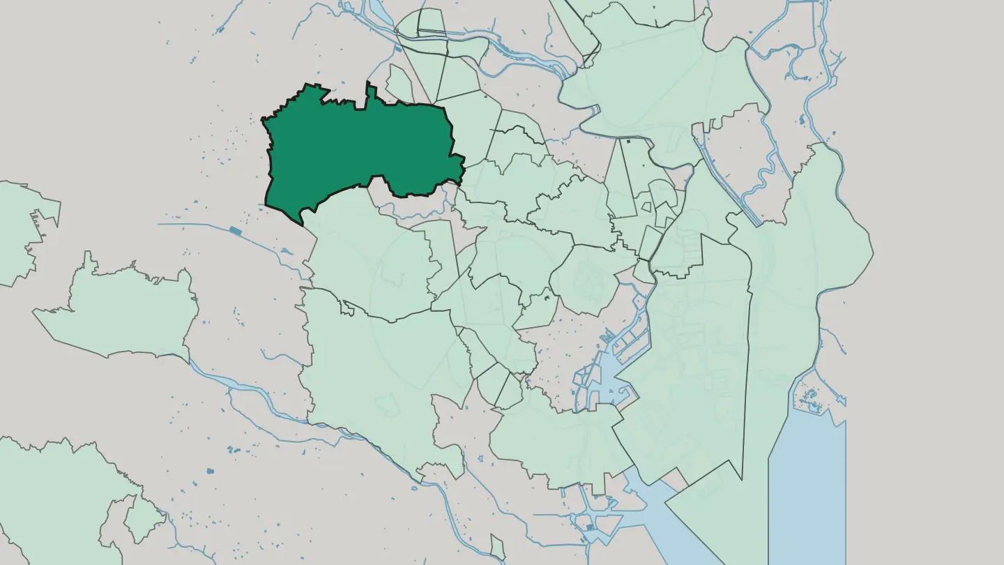 Map of Nerima in Tokyo