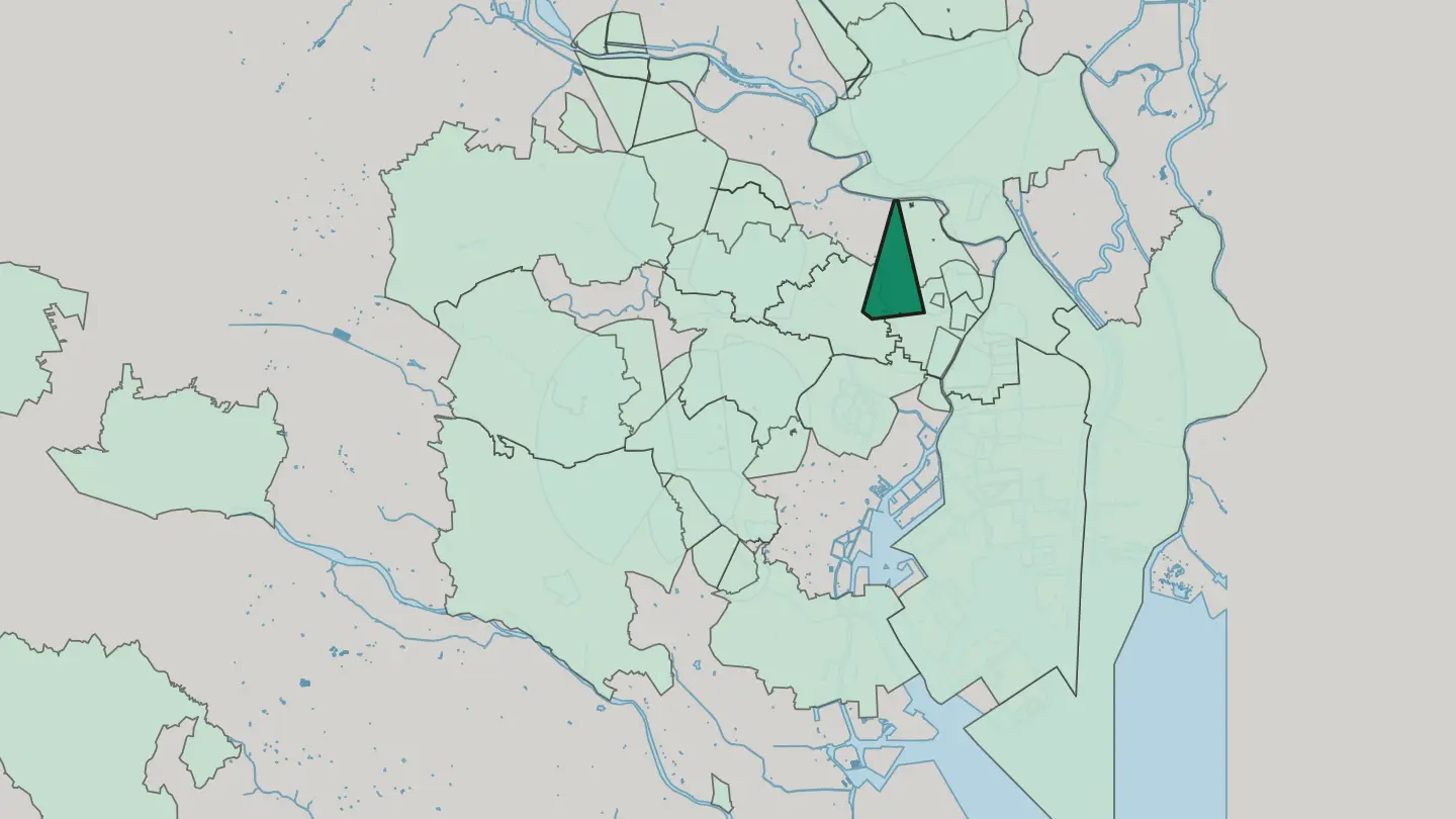 Map of Nishinippori in Tokyo