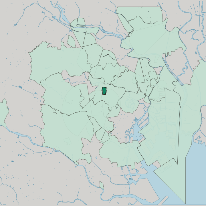 Map showing Ōkubo — In Tokyo