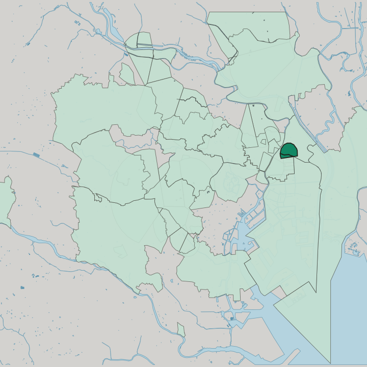Map showing Oshiage — In Tokyo