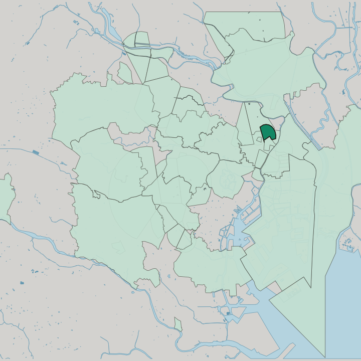 Map showing Senzoku — In Tokyo