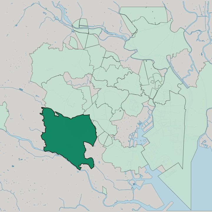 Map showing Setagaya — In Tokyo
