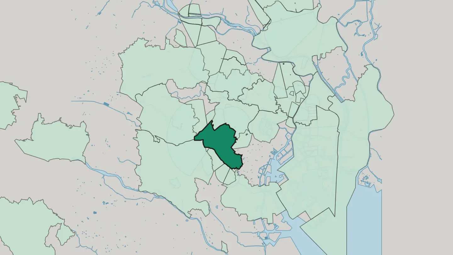 Map of Shibuya in Tokyo