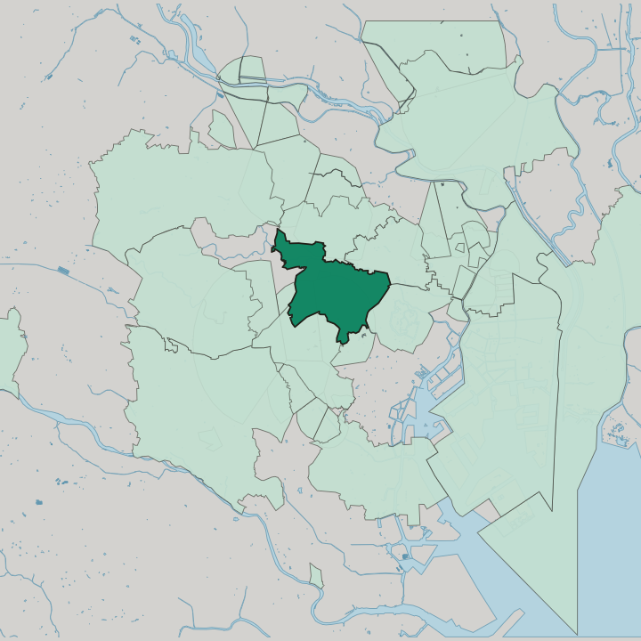 Map showing Shinjuku — In Tokyo
